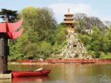 Peasholm Park with its Japanese Pagoda