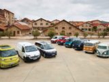 Numerous VW campervans parked up