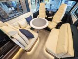 The seats swivelled round to face the lounge