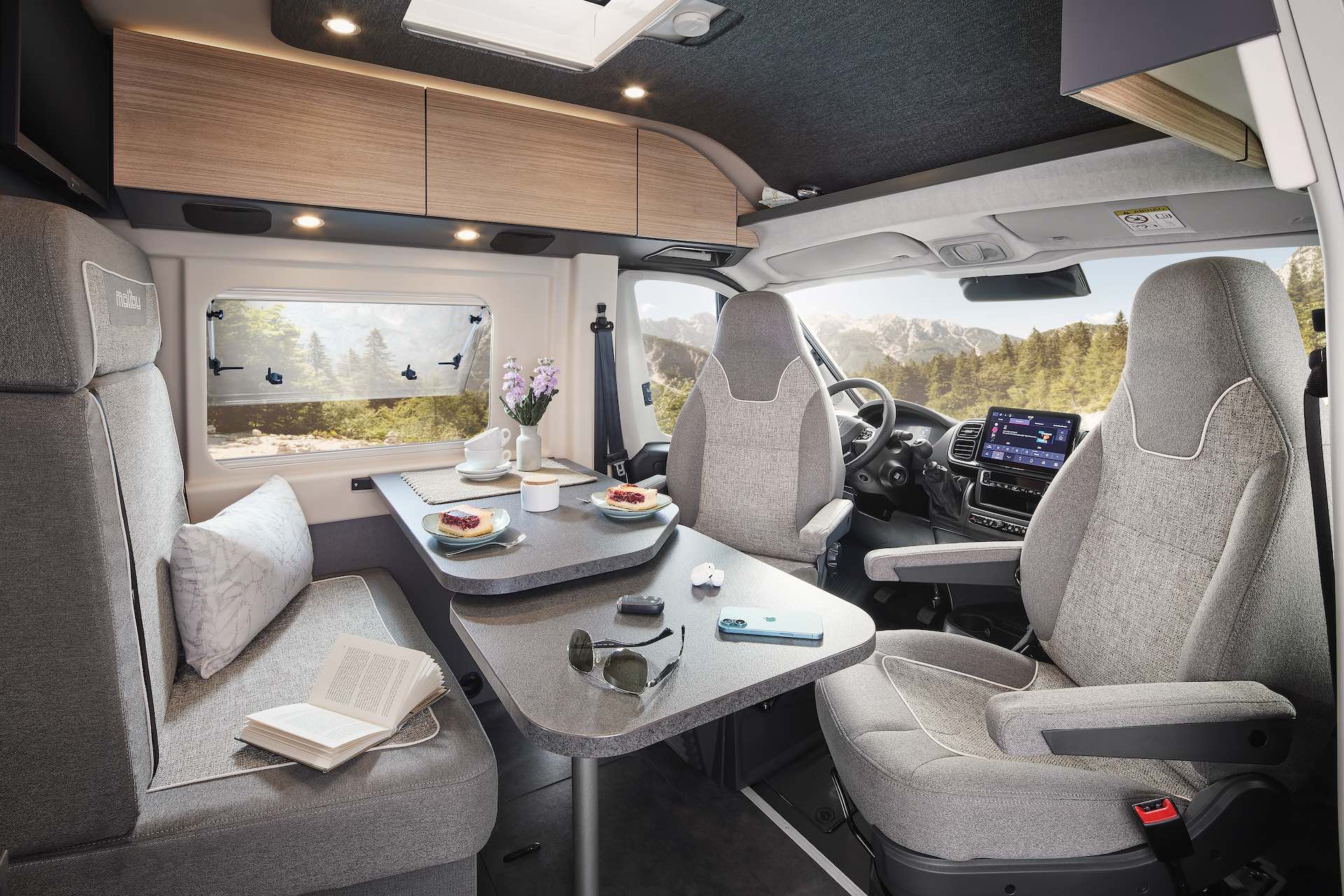 The lounge of the new Malibu relax campervan