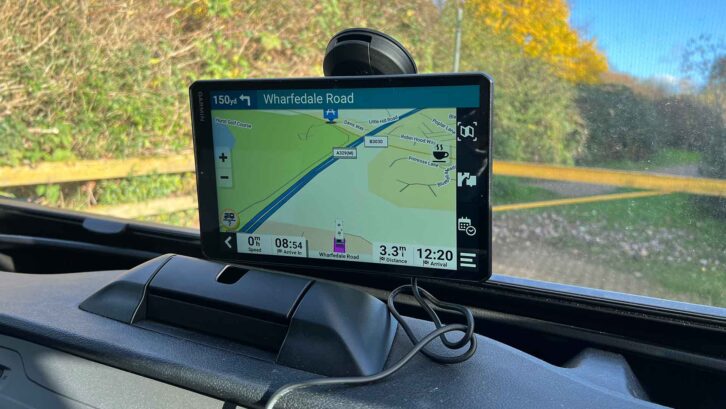 Following a route on a sat nav