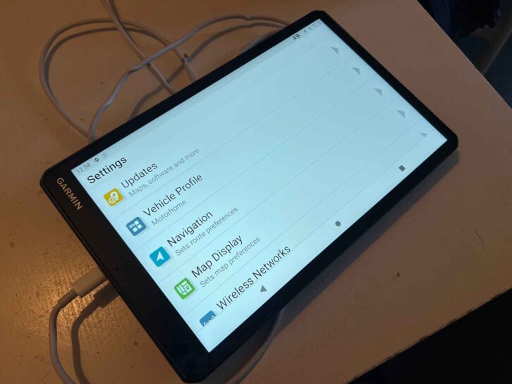 The 'update' option on the Camper 1095