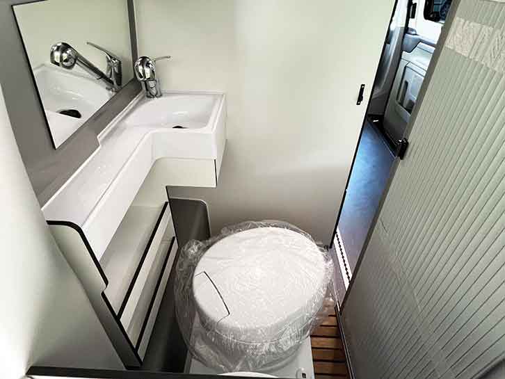 The washroom in the Panama P57
