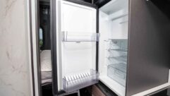 The half-height Dometic 70-litre fridge in the Swift Trekker X