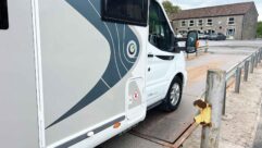 A motorhome at a weighbridge