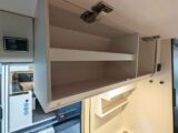 One of the spacious overhead lockers