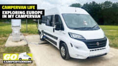 The campervan being filed with fresh water