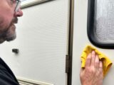 Polishing a van