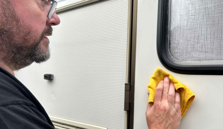 Polishing a van