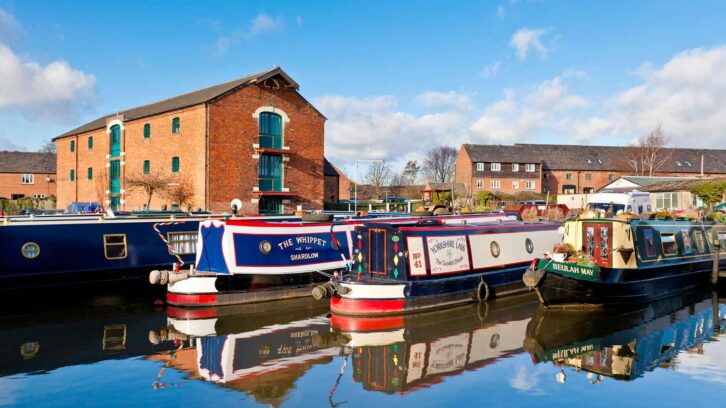 Boats on the Trent & Mersey Canal