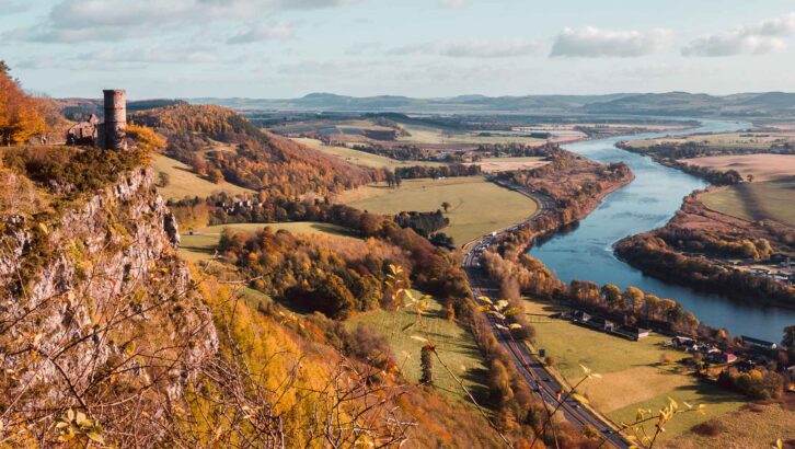 The River Tay viewed from Kinnoull Hill’s tower in Perth