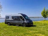 The Malibu Relax campervan parked up by water