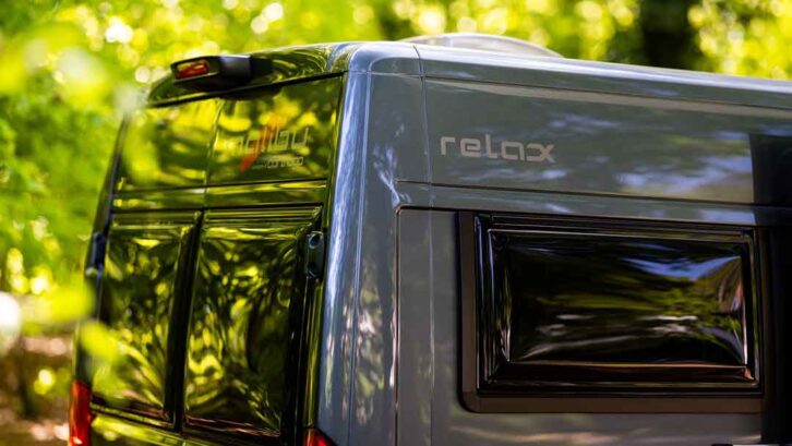 The 'relax' branding on the Malibu Relax