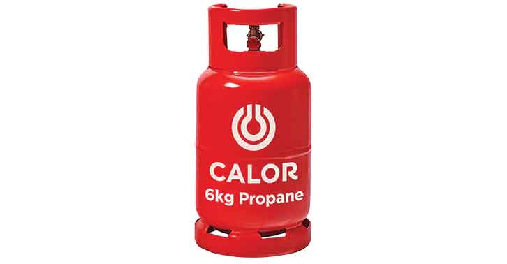 A Calor 6kg propane gas cannister