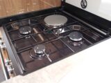 A three plus one dual-fuel hob