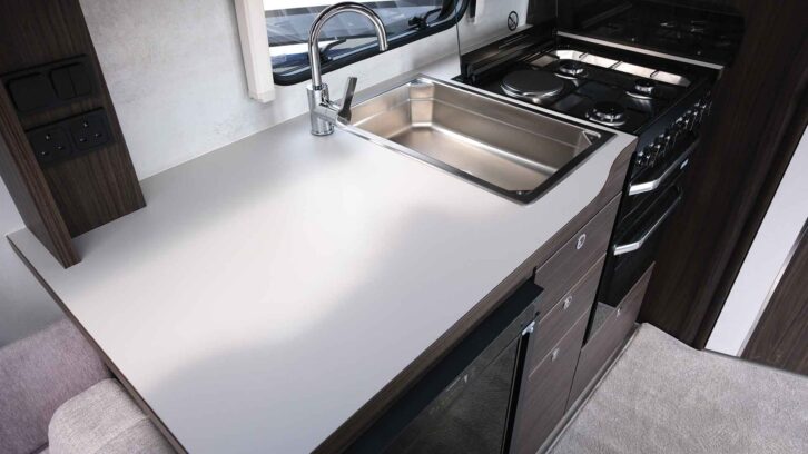 The kitchen in a 'van