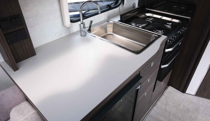 The kitchen in a 'van