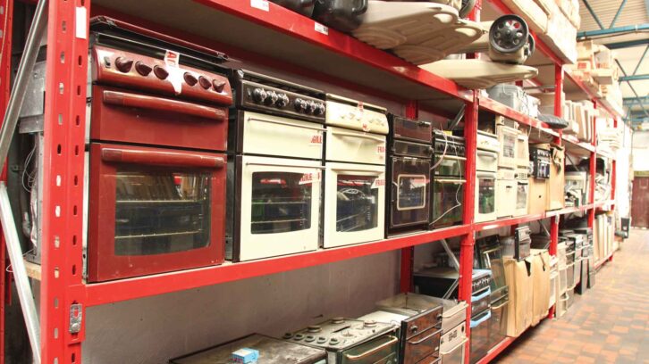 A selection of salvage appliances