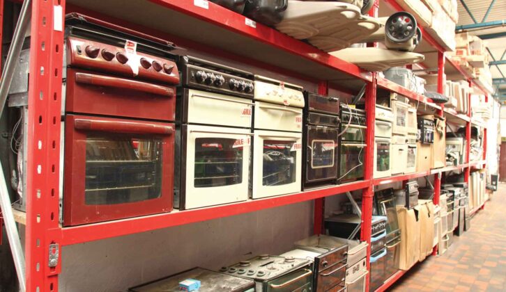 A selection of salvage appliances