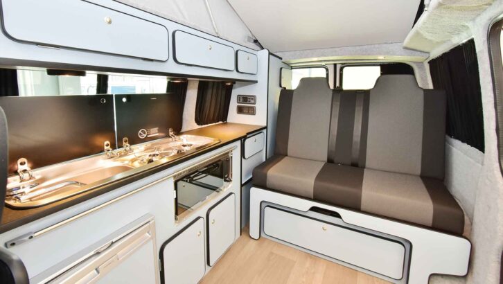 The grill unit in a small 'van