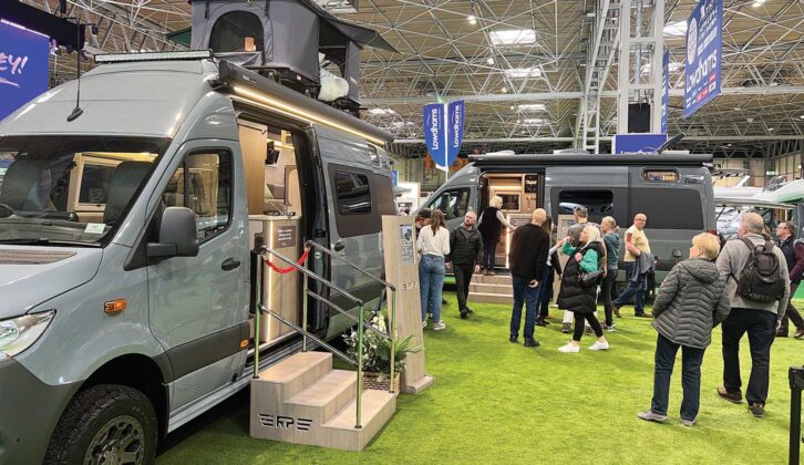 A campervan on display at a previous February NEC Show