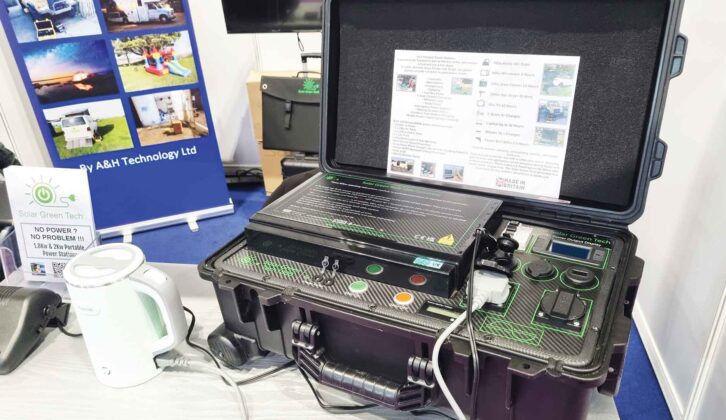 The 1800W Solar Green Tech 1800 from A&H Technology with its accompanying 120W solar panel