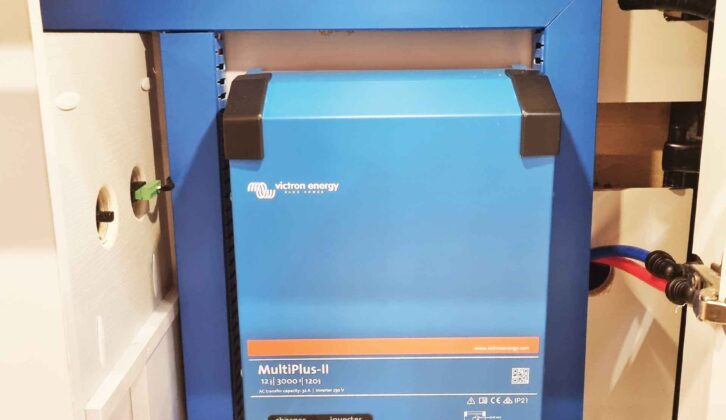 Concealed wiring to the Victron inverter charger