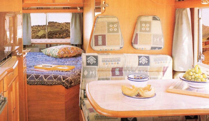 The dinette and a rear corner bed