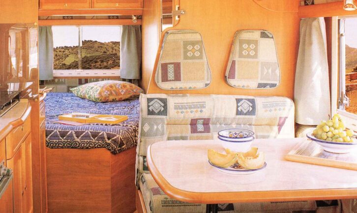 The dinette and a rear corner bed