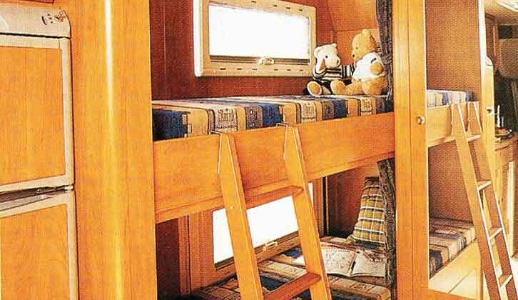 The bunk beds in the