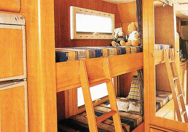 The bunk beds in the