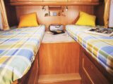 The twin single beds in the 2004 966M