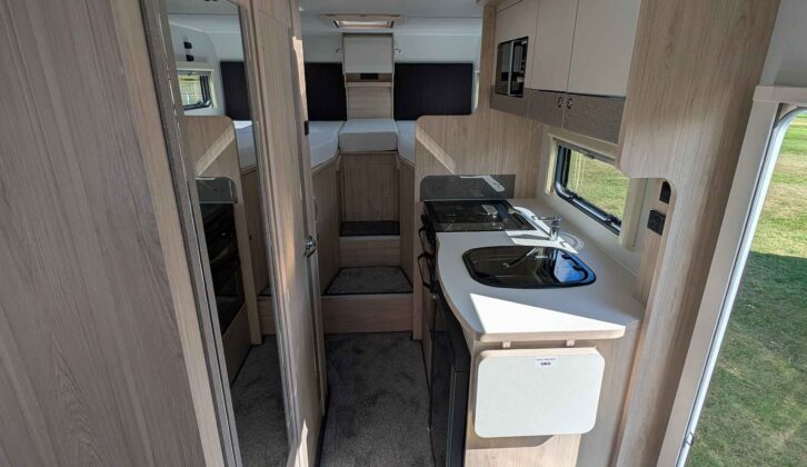 Looking towards the rear beds in the Elddis Autoquest Apex 194