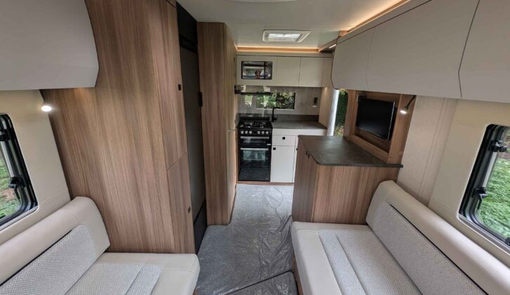 Looking rearwards towards the kitchen in the Imala 615