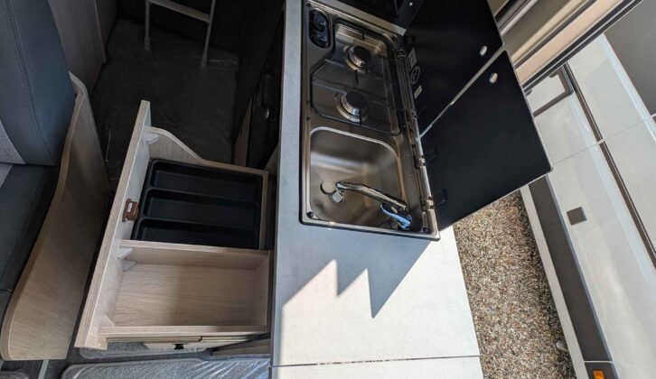The kitchen in the Expedition 68XL