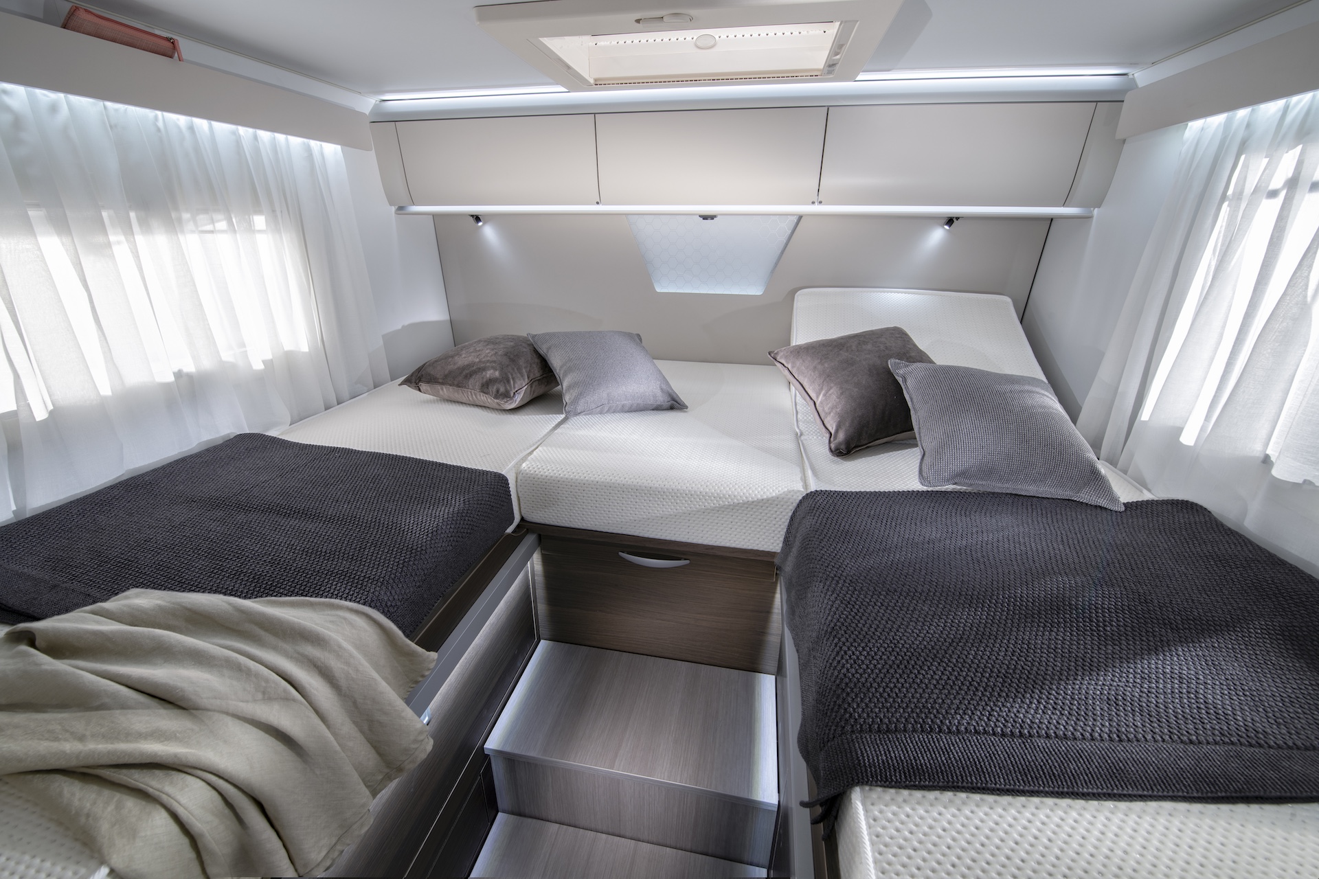 Image of the interior of the 2026 Adria Matrix Supreme 670, looking rearwards