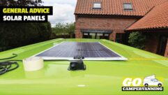 A campervan with a solar panel on its roof
