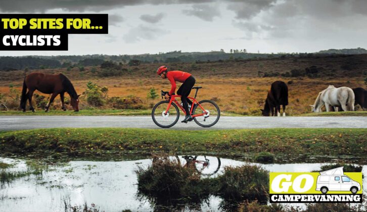 A cyclist doing Burley Hill Fort Loop