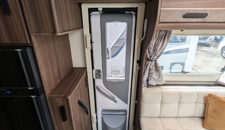 The entrance to the van