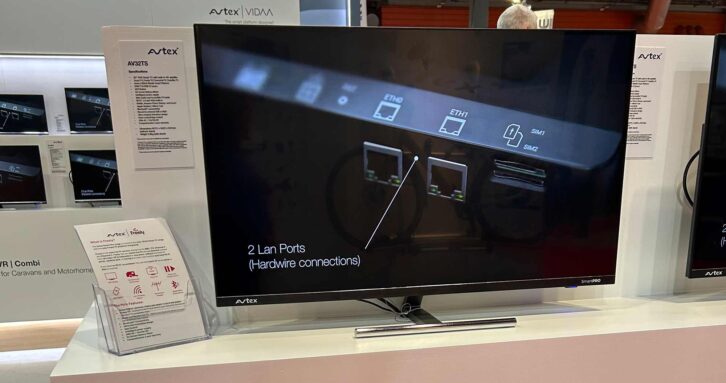 An Avtex TV on display at the NEC