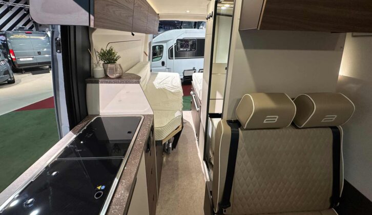 Looking down the interior of the Habiton HMX 6.0