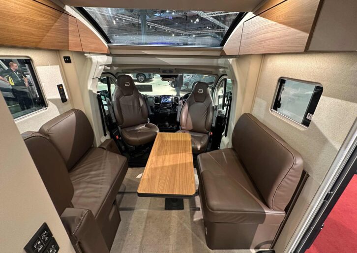 The front lounge in the Bürstner Signature SFT 7.0