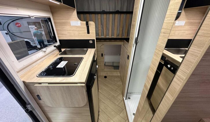 The Chausson S614 Sport Line comes with a butterfly bed