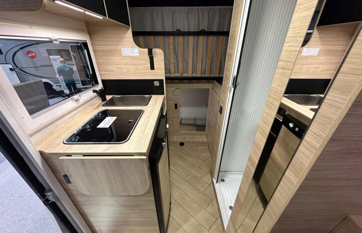 The Chausson S614 Sport Line comes with a butterfly bed
