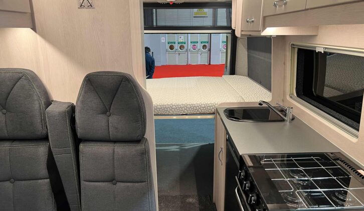 The rear bed in the Auto-Sleepers Active FG635