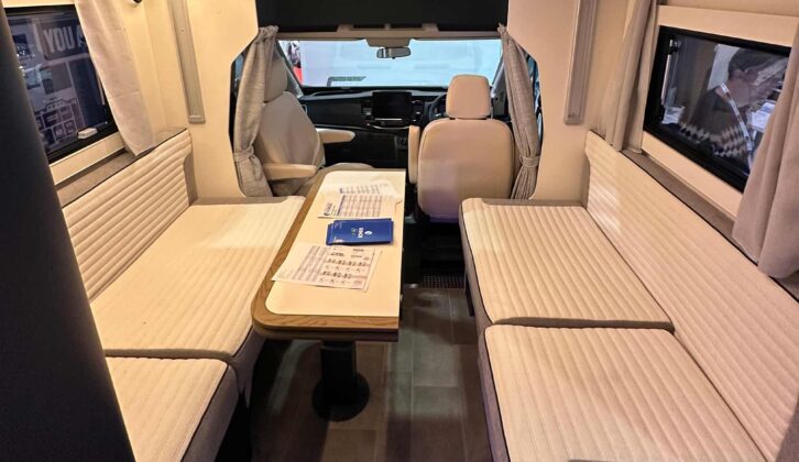 The lounge in the Rimor Sailer 56 Plus