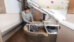 Removing items fro underneath the island bed