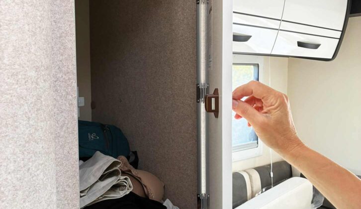 Opening the large wardrobe