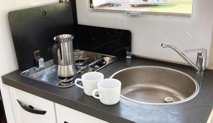 The kitchen in the Fusion 330