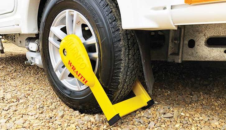 The Milenco Wraith 2 wheel lock